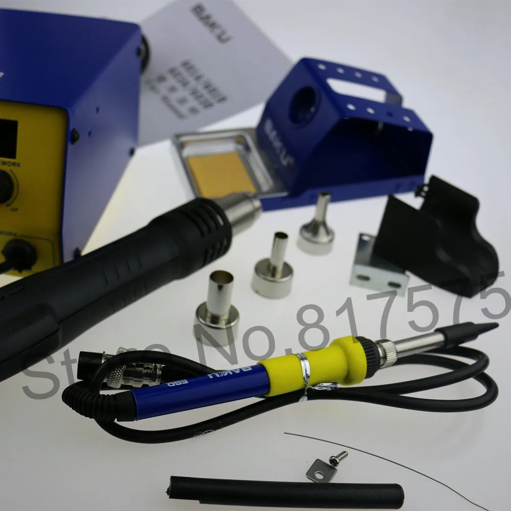 BAKU BK-601D цифровая паяльная станция, воздушный горячий пистолет и паяльник в 1. Высокое качество
