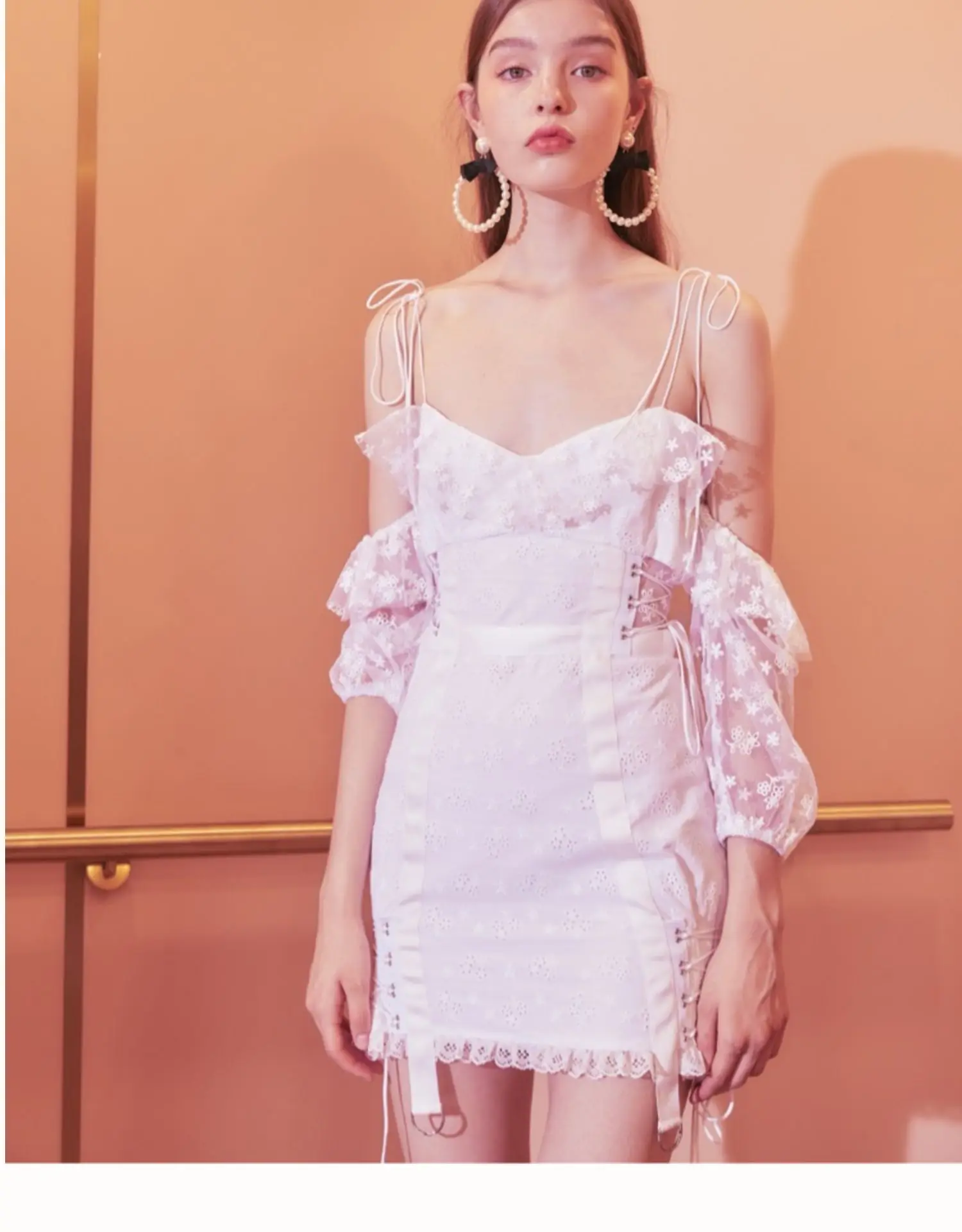 EASYSMALL For Love Lemons женское платье летнее пляжное сексуальное с открытой спиной высококачественное кружевное Сетчатое платье с высокой талией без рукавов