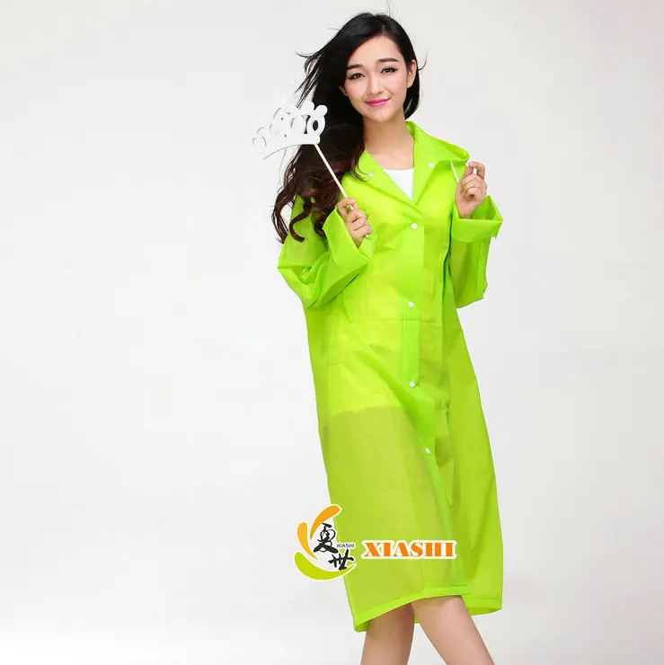 Новая Экологически чистая Водонепроницаемая Зеленая прозрачная ветровка EVA для