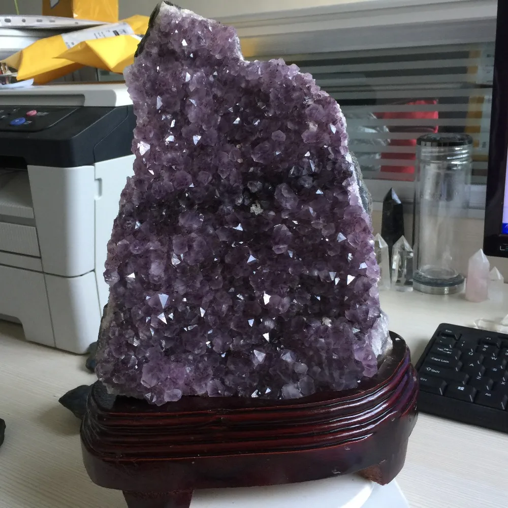 3,8 кг натуральный Purply аметистовый геодезический с лечебным действием, образцы кристаллы украшения дома Хэллоуин украшения или Кухня аксессуары