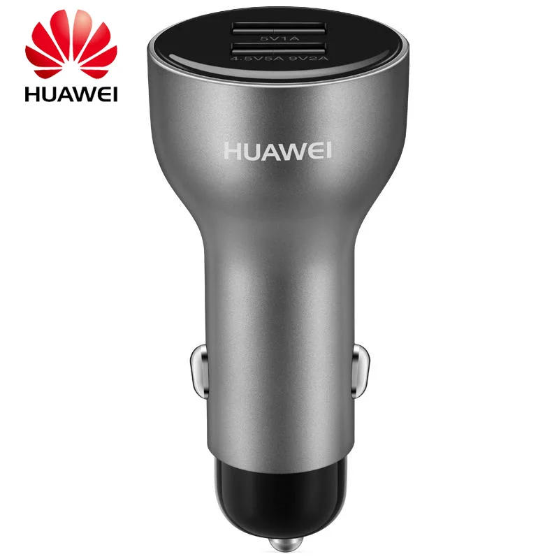 huawei SuperCharge, автомобильное зарядное устройство, 5А, быстрая зарядка, двойной USB выход с тип-c 5А кабелем для huawei Mate9 Pro P10 Plus - Цвет: gray