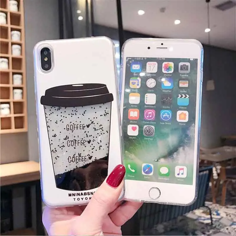 Модный чехол для телефона с чашкой кофе Huawei P20 Lite Pro Dynamic Quicksand Mate 20 10 блестящий |