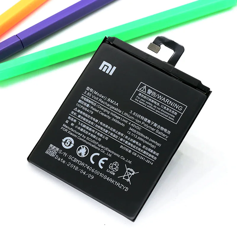 Оригинальный аккумулятор Xiaomi Note 3 BM3A 3500 мач высококачественный запасной для