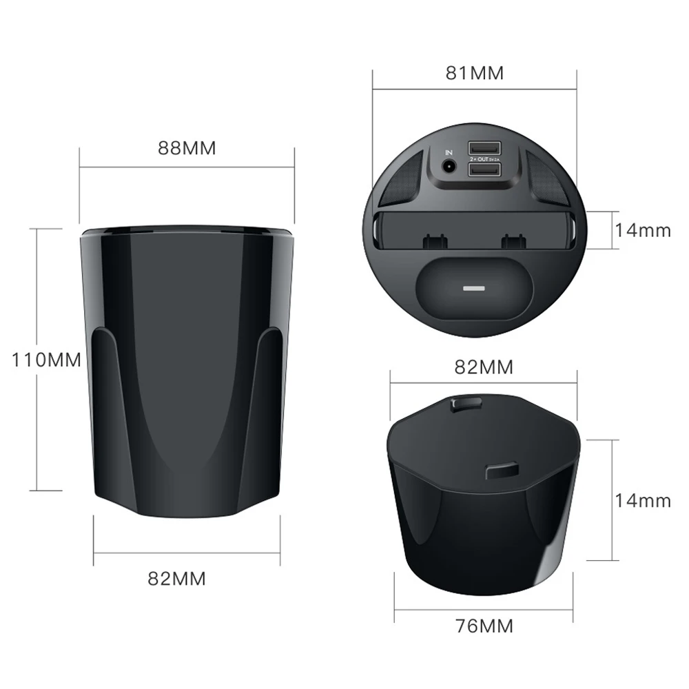 QI Беспроводное Автомобильное зарядное устройство чашка для airpods iPhone X 8 8 Plus XR XS Max samsung S10+ S9+ S8 беспроводное быстрое зарядное устройство Подставка