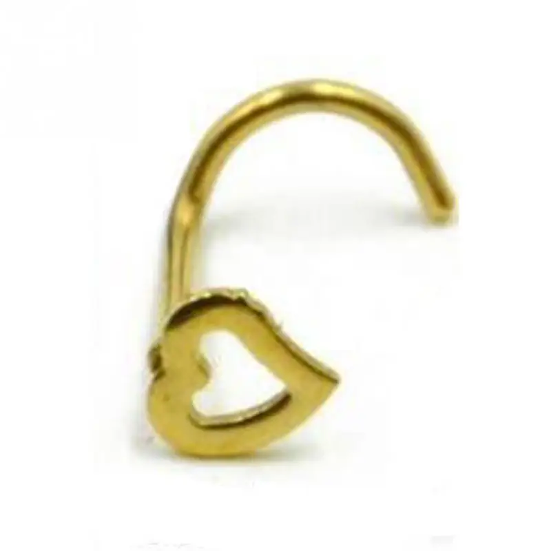 2018 New Fashion Nose Rings Stainless Steel Crystal Heart Multicolor Studs Hooks Body Piercing Faux Nariz Percing Jewelry | Украшения и