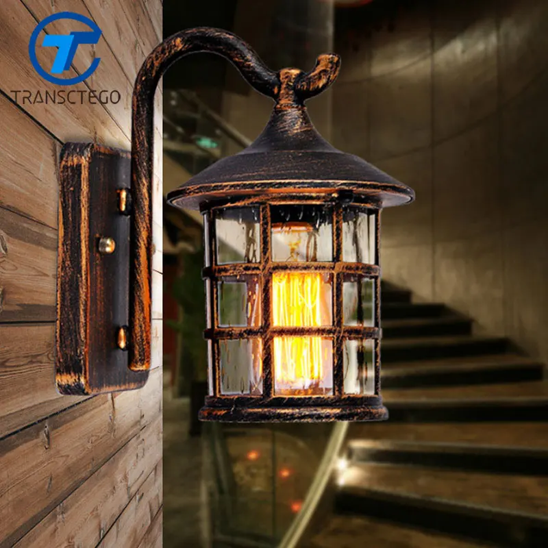 Винтажный настенный светильник TRANSCTEGO в стиле кантри лампа ретро освещение для