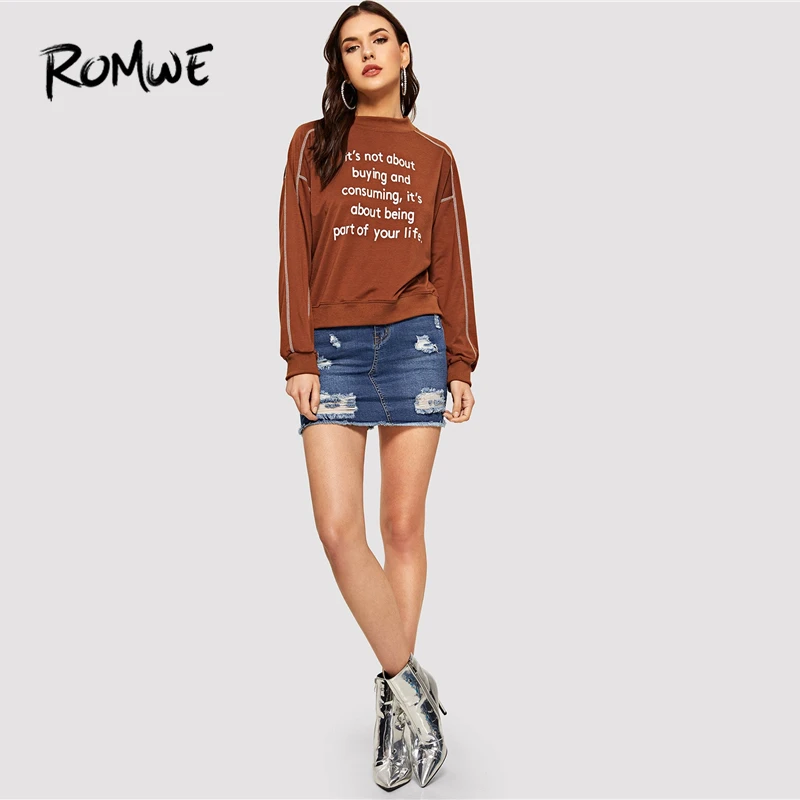 ROMWE Bleach Wash Distressed джинсовая юбка шикарная средняя талия мини-юбка летняя выше колена женская синяя Сексуальная облегающая юбка