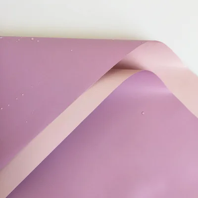 light purple 20 листов 58*58 см Новая бумажная упаковка цветы подарочная оберточная бумага водонепроницаемая двухцветная матовая упаковка букета цветы материал - Цвет: light purple