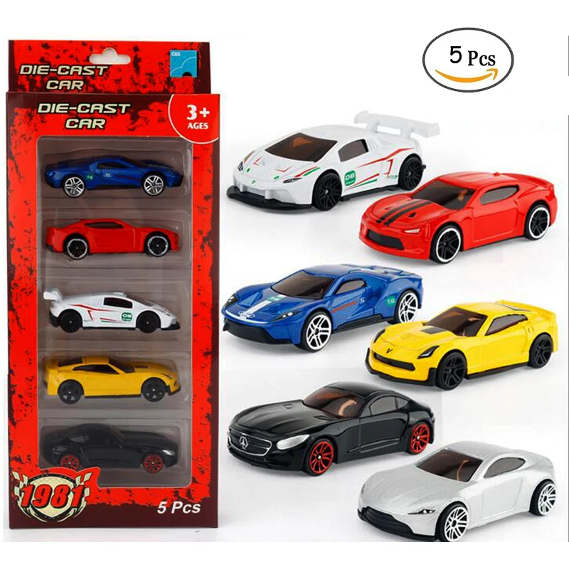 5 шт./партия детские игрушки скользящие автомобили модель 1: 64 сплав металл