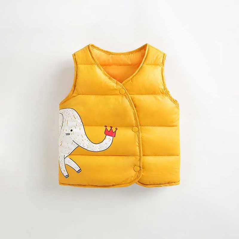 BibiCola bebe/Теплый жилет Детские Зимние Модные жилеты с рисунками Детская Хлопковая