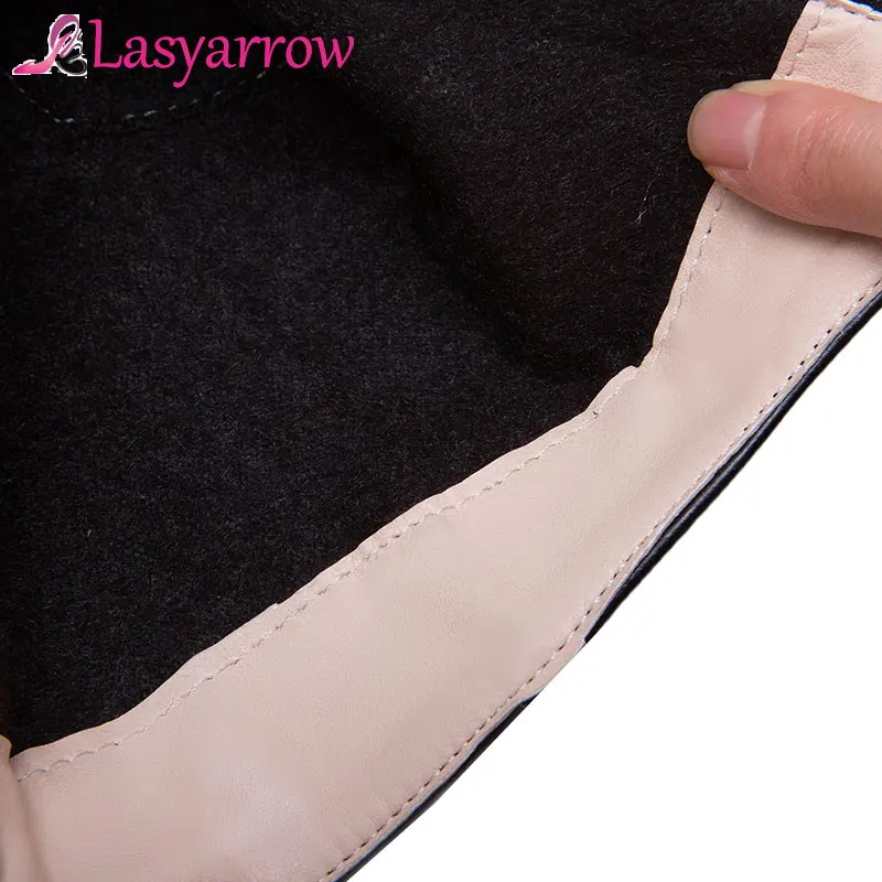 Lasyarrow/обувь на молнии сбоку ботильоны высоком толстом каблуке и платформе с