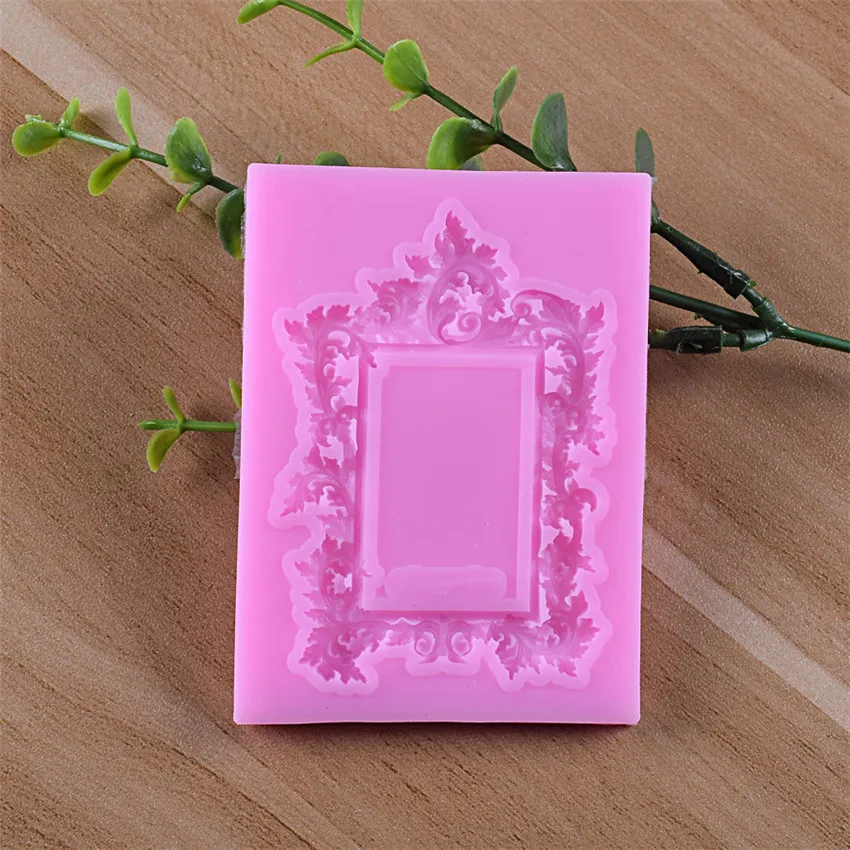 Vintage Picture Frame silicone mold Fondant cake decorating tools chocolate kitchen gumpaste | Дом и сад