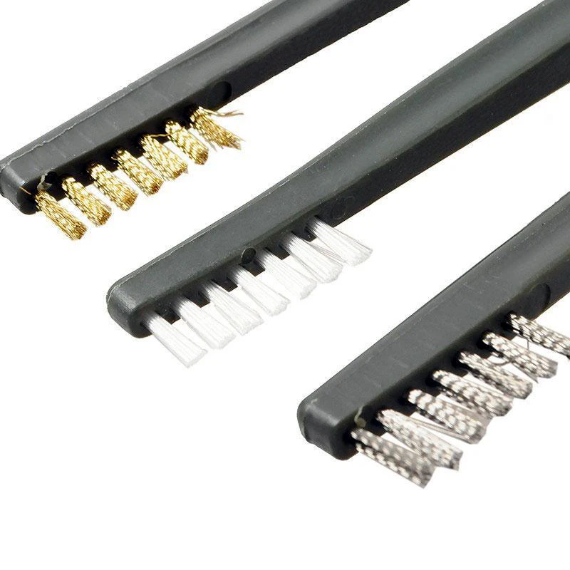 3 шт. двусторонние щётки из латунной проволоки и синтетического волокна|Щетка| |