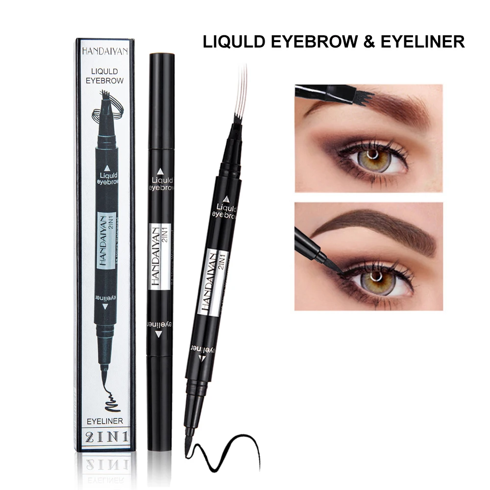 

Black Eyeliner make up HANDAIYAN Best Waterproof Multi-purpose Eyeliner Pen High Pigment Long Lasting Easy to Wear new brand