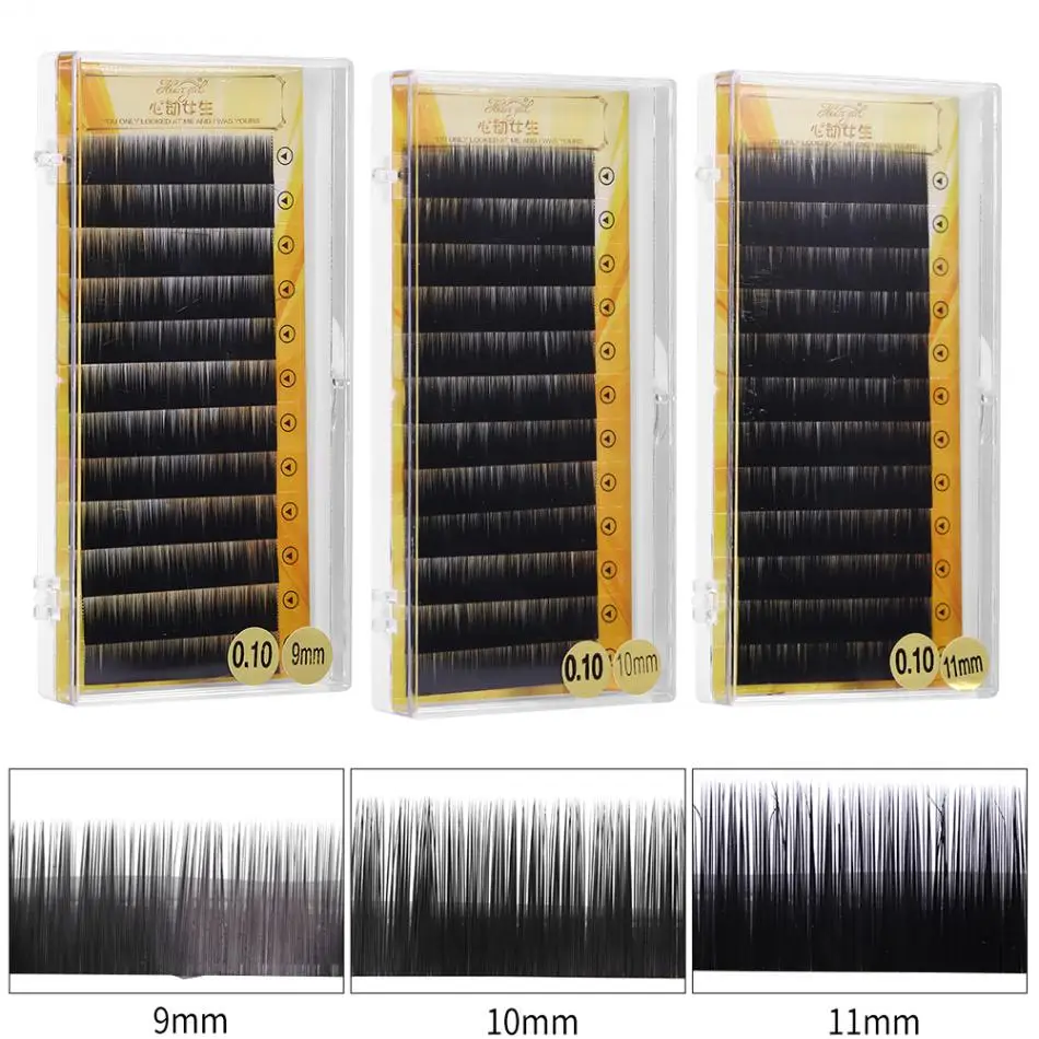 Натуральные Черные Накладные брови искусственные для наращивания ресниц 0 10