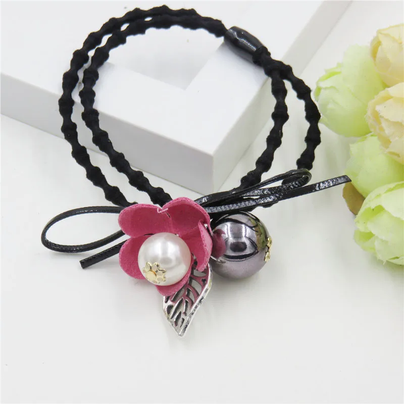 1 шт./10 шт. персиковый эластичный с цветочным принтом резинки для волос девочек Modis