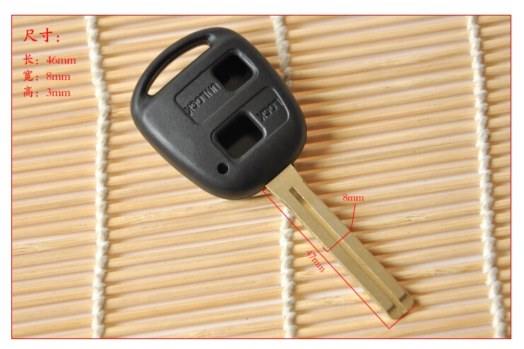 Сменный Чехол для ключа с 2 кнопками Lexus длинным лезвием TOY48 5 шт./лот|key button|case forcase