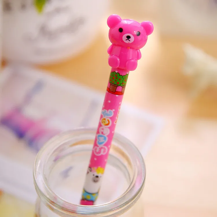 4 шт./партия милые Kawaii Медведь пластиковые механические карандаши для подарка школьные офисные принадлежности корейские канцелярские товары
