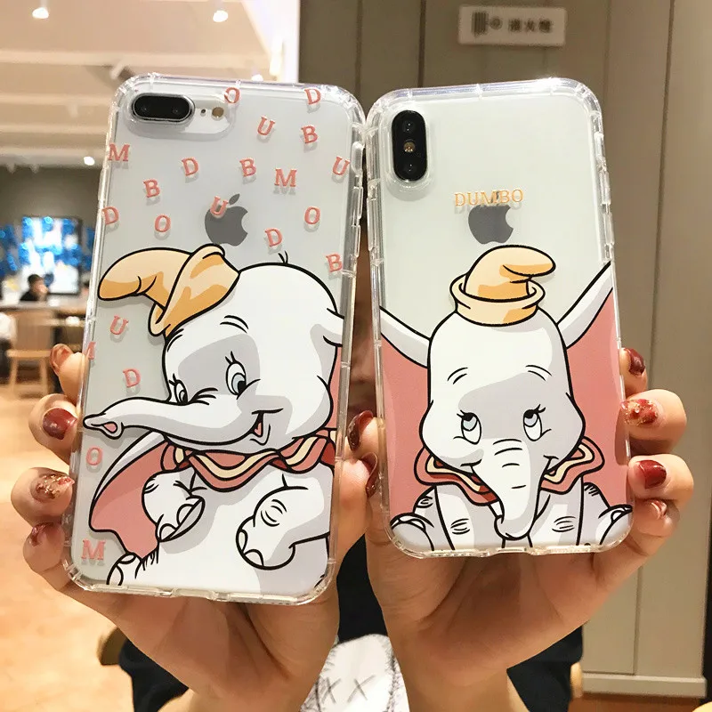 Мягкий прозрачный чехол из ТПУ Dumbo для iPhone 6 6S 7 8 Plus X XR XS XMAX милый 11 11pro pro Max |