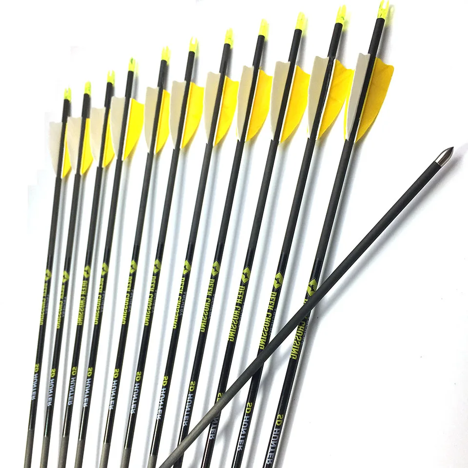 12 шт. 2 5 &quotперо индейки углеродную стрелу 31&quot позвоночника 350 ~ 900 OD 6 мм настоящее