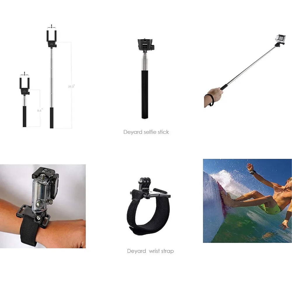 GoPro Accessories Bundle Kit for Fusion&amp Hero (2018) 6 5 4 3&amp Yi AKASO Crosstour Apeman Sony Action Came | Электроника