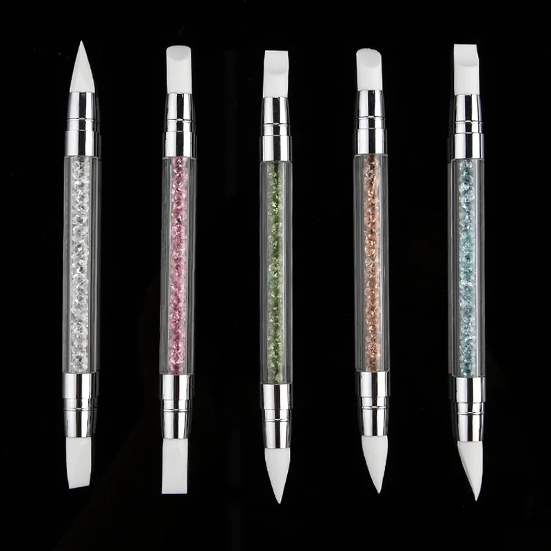 Силиконовая кисть для дизайна ногтей точечные инструменты 2 способа ногтевого