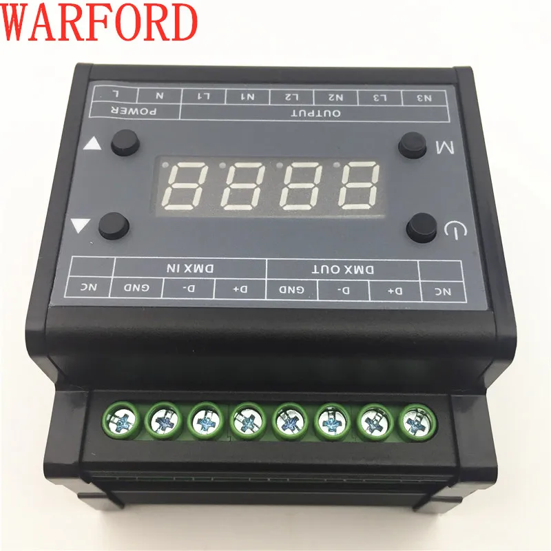 DMX302 led DMX triac регулятор яркости контроллер AC90V 240V выход 3 канала 1A/CH высоковольтный