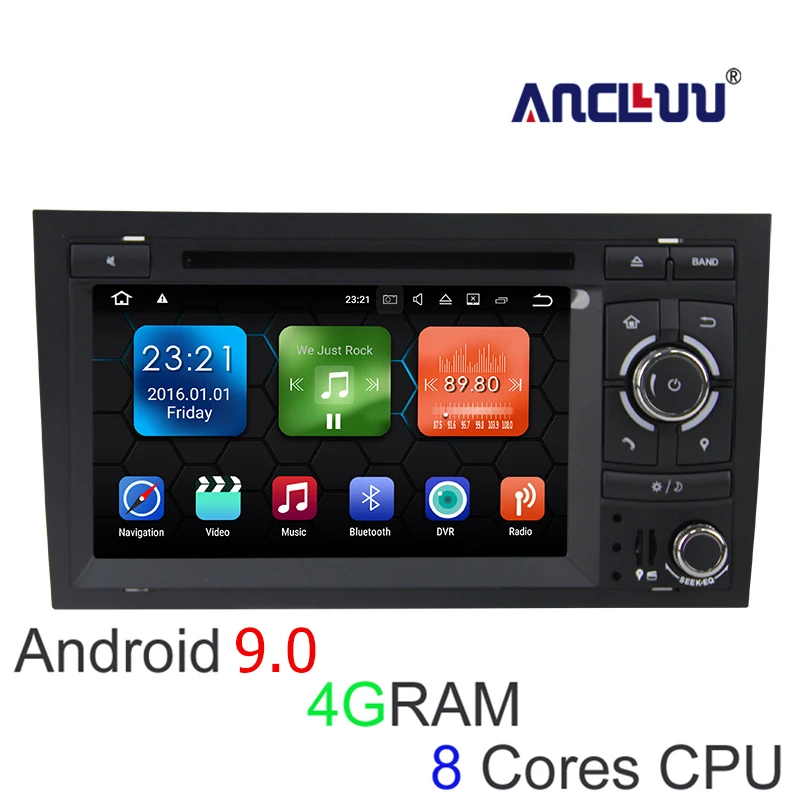 Android 9 0 4G RAM автомобильный DVD GPS навигатор для Audi A4 (2002 2008) S4/RS4/8E/8F/B9/B7 автомобильное