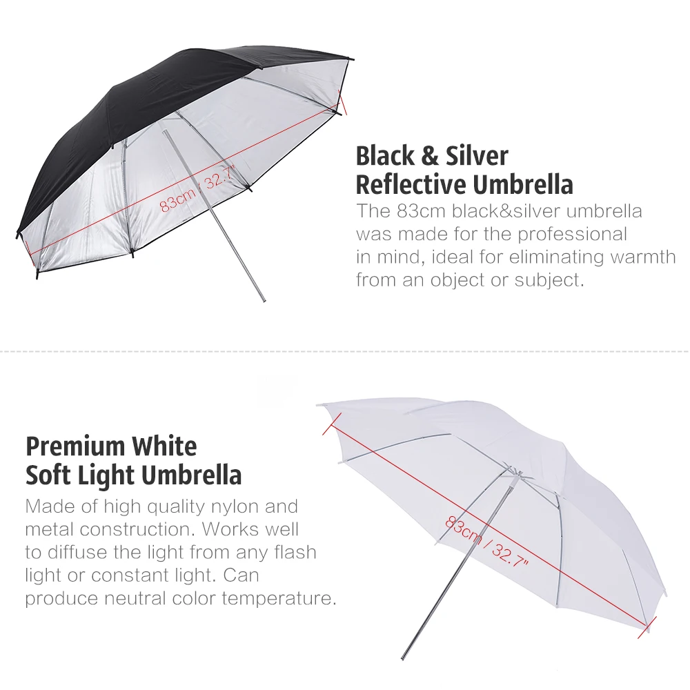 Камера Andoer с двойным креплением на башмаке шарнирный мягкий зонт + светильник