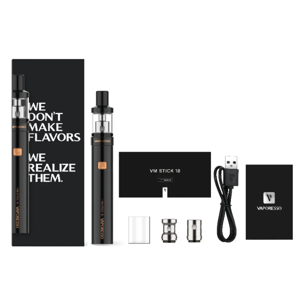 Оригинальный Vaporesso VM STICK 18 комплект 1200 мАч встроенный аккумулятор 2 мл Tank EUC CCELL и