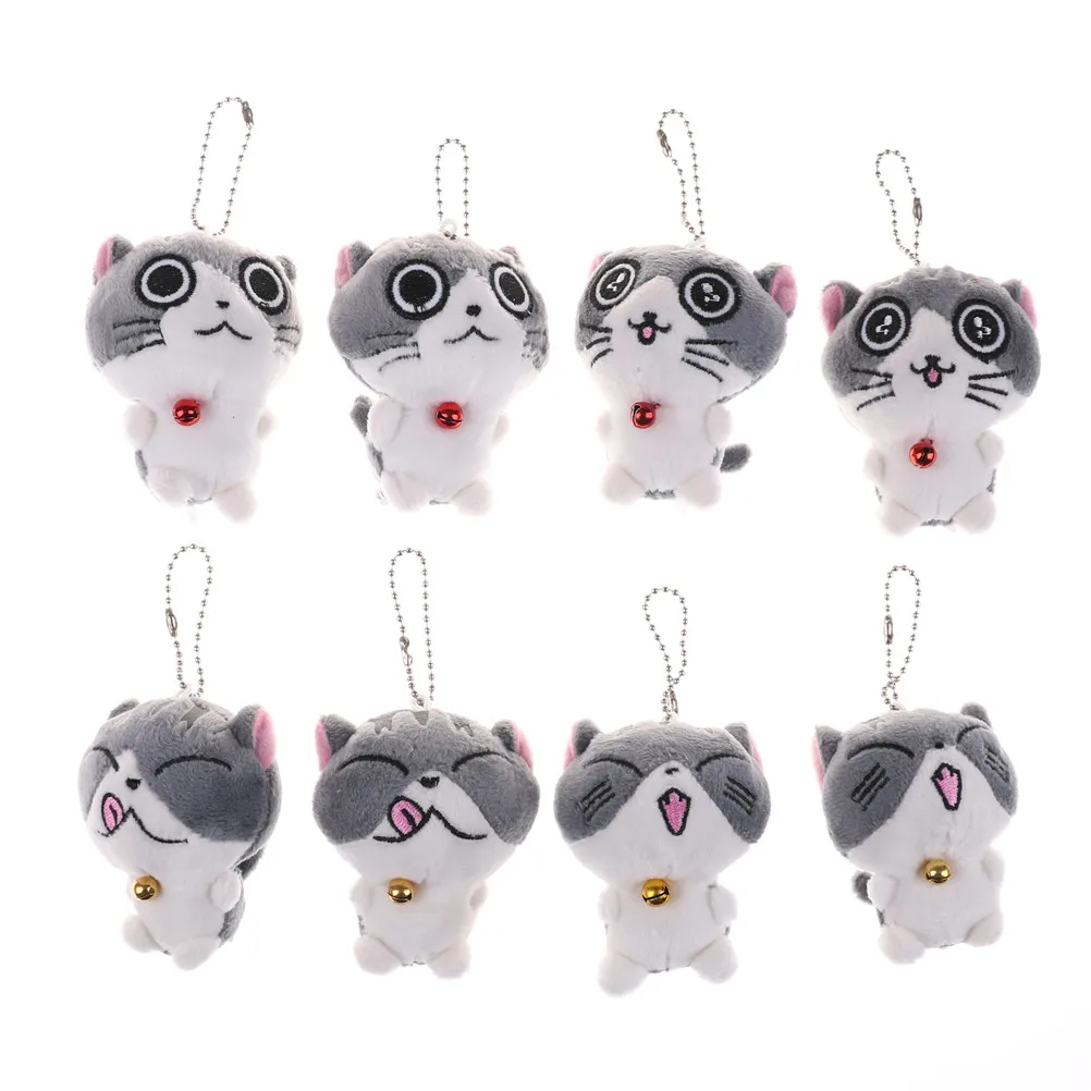 10 см мини улыбающееся лицо кошка брелок Подвеска детские плюшевые игрушки мягкие