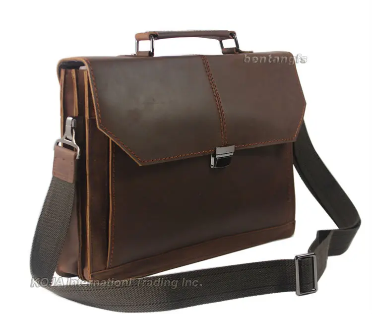 Винтаж портфолио мужчины кожаный портфель сумка деловая натуральная кожа