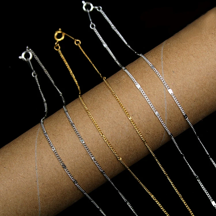 Бесплатная доставка 10 шт./лот цепь с золотым/родиевым/серебряным покрытием для