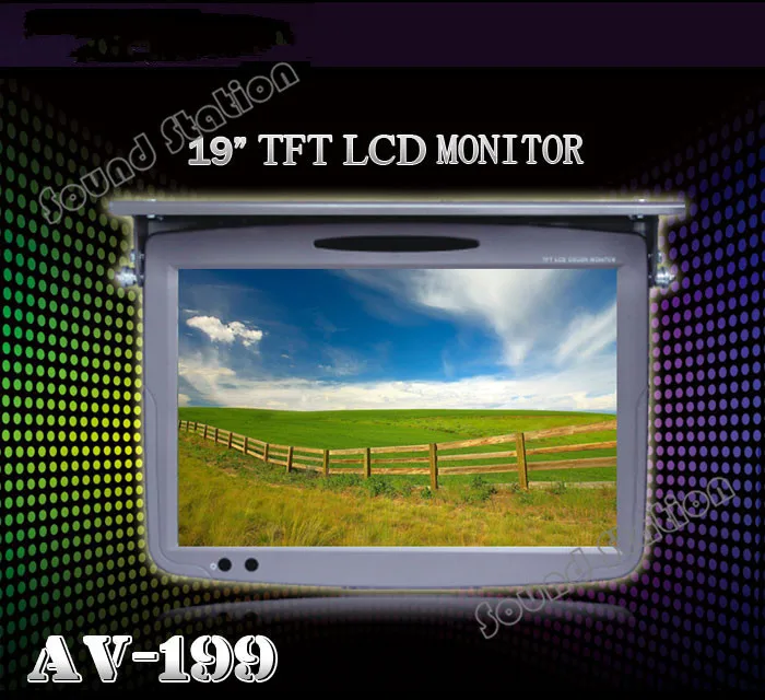 19 дюймовый откидной монитор RCA AV автомобильный TFT ЖК дисплей Автомобильный