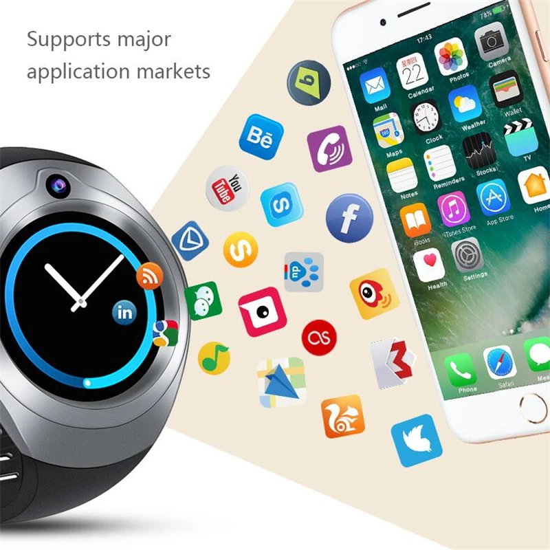 Смарт часы GW11 для SAMSUNG gear S3 поддержка 2MP камера монитор сердечного ритма мужчин и
