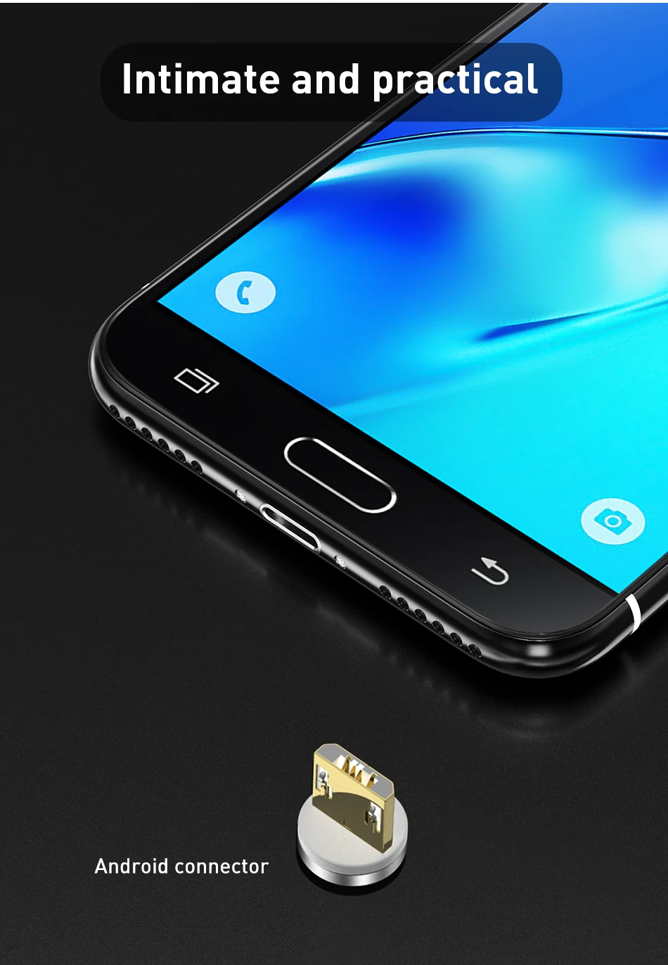 USLION светодиодный магнитный Micro usb кабель для передачи данных для samsung S10 type-c зарядный Магнитный зарядный адаптер usb type-C Мобильные кабели