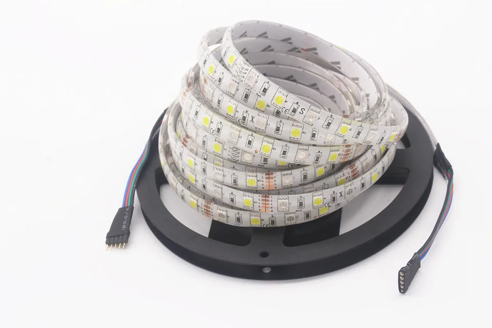 Светодиодные ленты светильник 5050 RGBW/RGBWW DC12V 60 Светодиодный/m IP20 IP65 RGB теплый белый гибкий светодиодный светильник 5 м/лот лучше, чем Smd3528 5630 5730