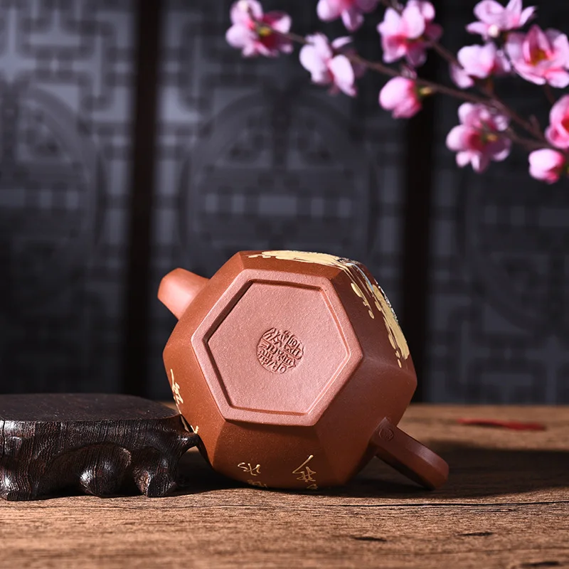 400 мл Исин Фиолетовый Глиняный Чайник подлинный полностью ручной циншуй грязевая