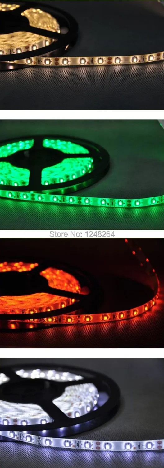 Цветная(RGB) 5050 SMD 300 светодиодный s Non-Водонепроницаемый Светодиодные ленты светильник 5 м/рулон+ Мощность адаптер/только в том случае, цветная(RGB)/Сменные с 24-кнопочный ИК-пульт дистанционного управления