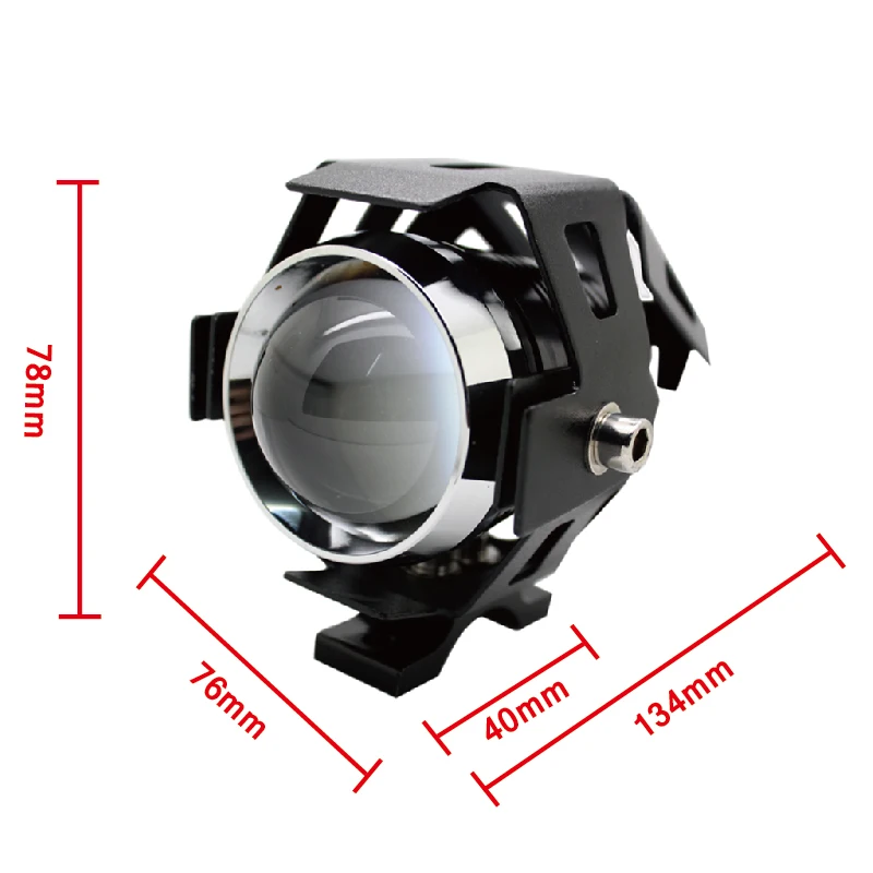 2Pcs/Pair 3000LM CREE Chip Spot Head Light Lamp Waterproof Motorcycle LED Headlight U5 Motor Fog |