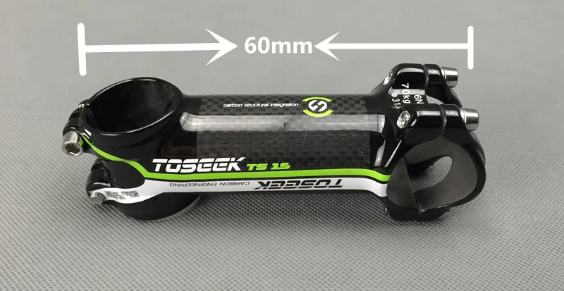 TOSEEK велосипед углеродный велосипед Велоспорт MTB 31,8 мм детали для велосипеда дорожный велосипед Carbono Stuurpen potencia 60/70/80/90/100/110 мм - Цвет: Green 60mm