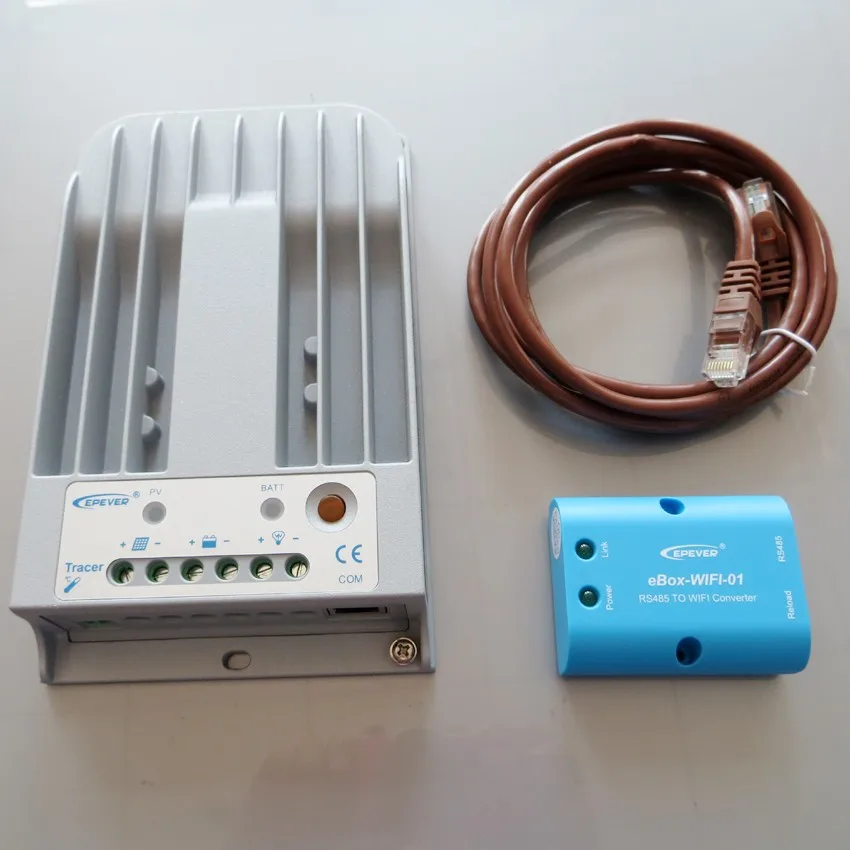 

With WIFI BOX mobile phone APP EP sloar MPPT Solar Charge Controller Tracer 2215BN Come