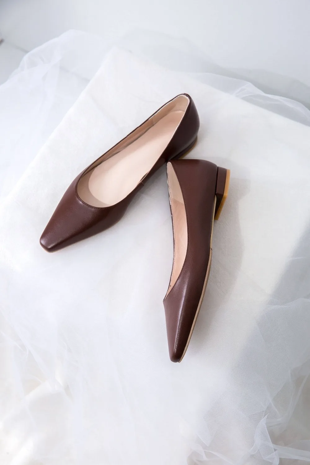 New hand-sewn leather full grain leather vintage pregnant woman loafers slip on suqare toe driving comfortable grandma shoes L05