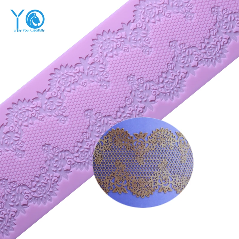 30 см * 10 с кружевным краем торта кружева Fondant Mold инструменты для украшения тортов