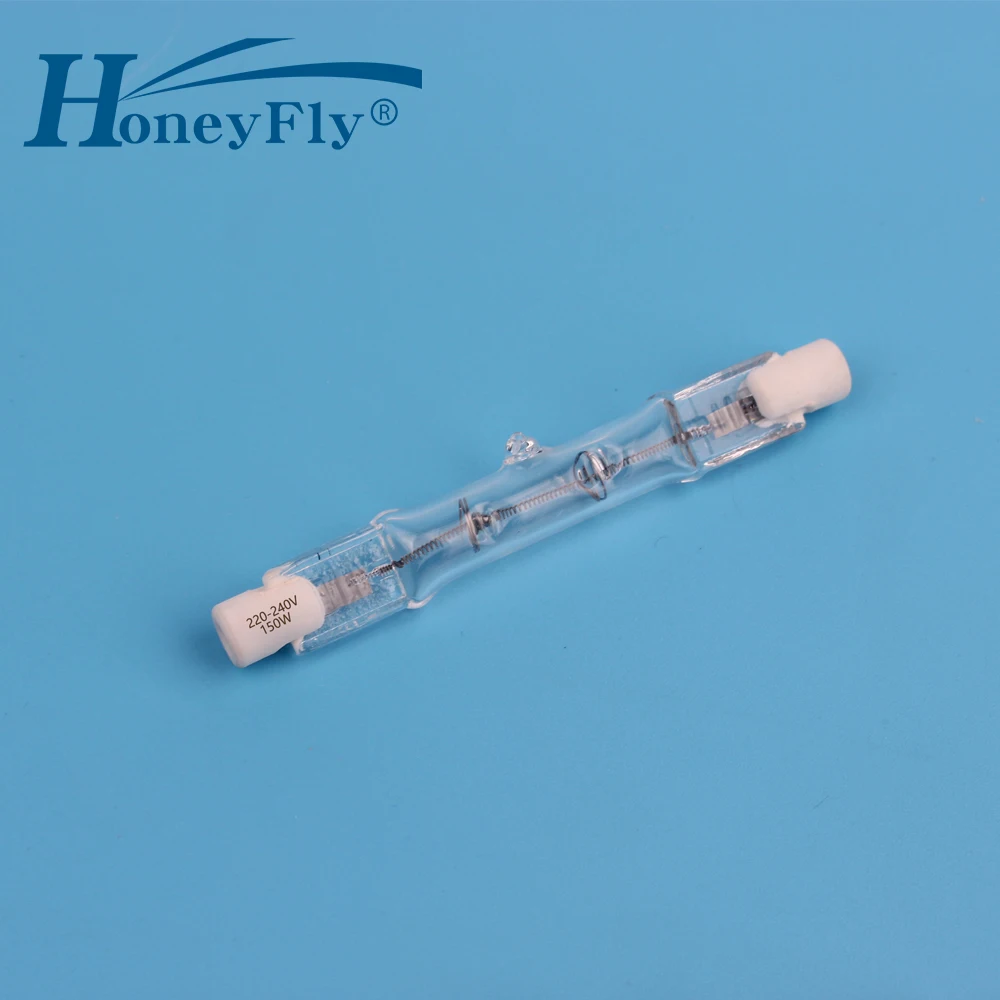HoneyFly 10 шт. 78 мм линейная галогенная лампа J78 220 В/110 В 100 Вт 150 Вт 200 Вт 250 Вт R7S двухсторонняя нити прожекторы кварцевые трубки