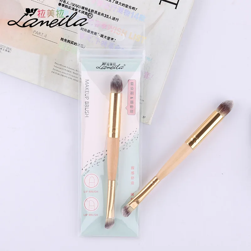 LAMEILA Makeup brush double head wood single stick smudge eyebrow beauty makeup tooI | Красота и здоровье