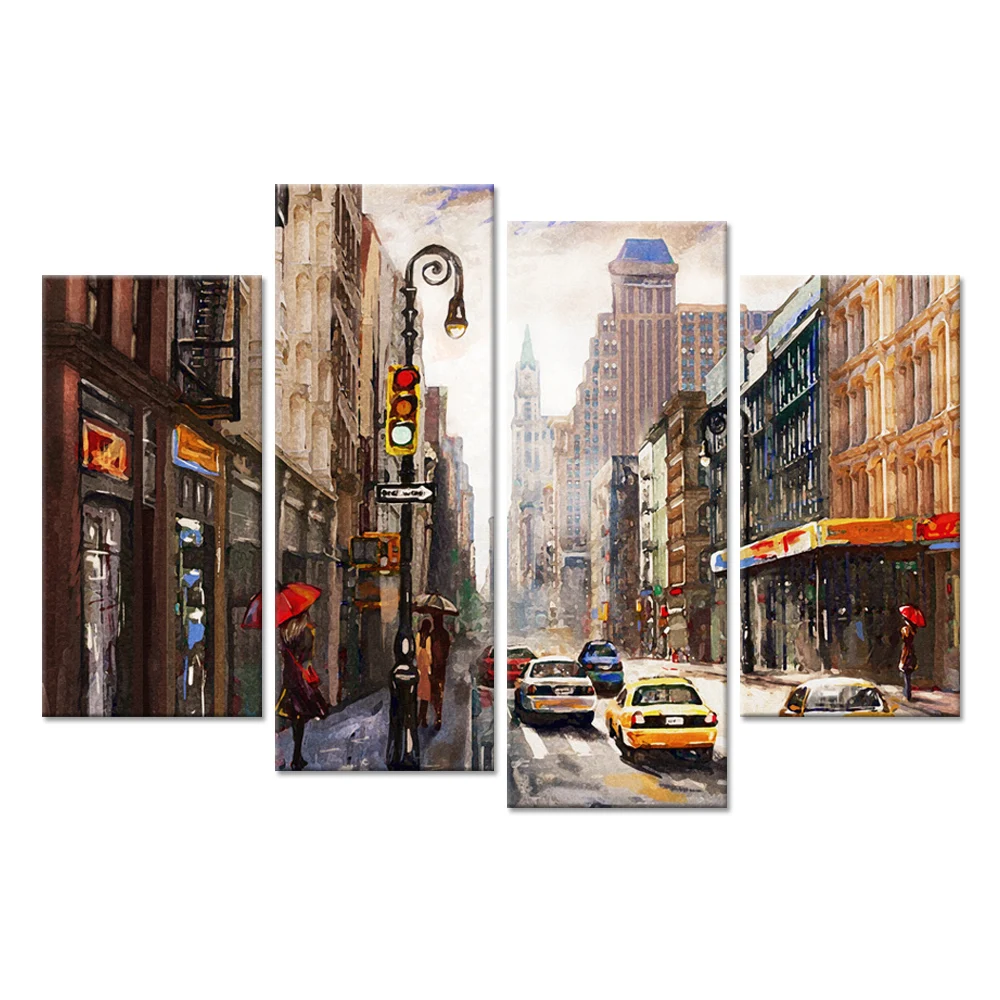 4 шт. современный Декор для дома красный зонтик девушек прогулок по улице Лондона