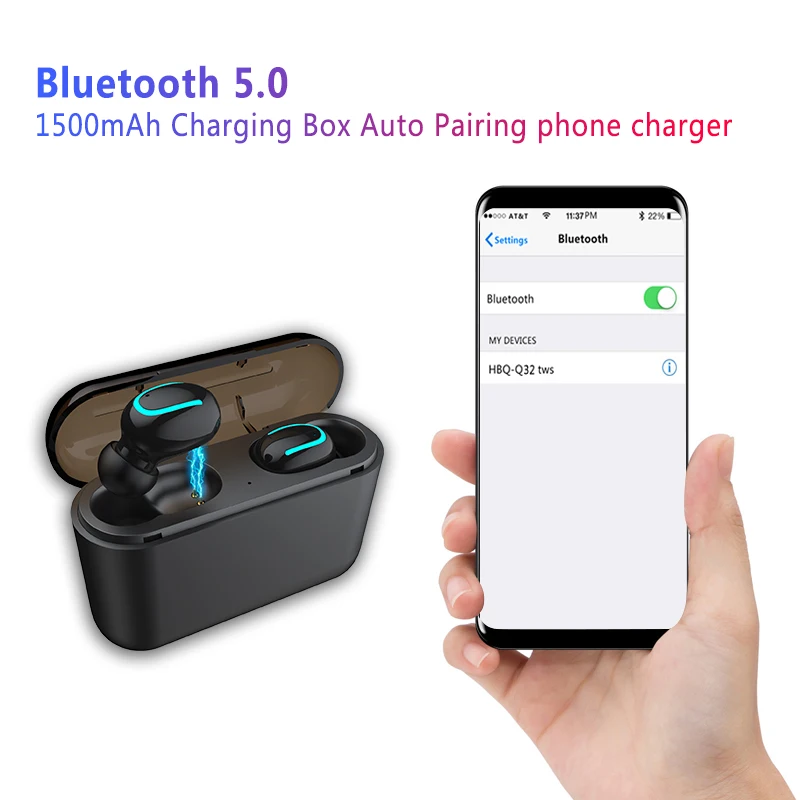 ASKMEER TWS Bluetooth 5,0, наушники, мини, настоящие, беспроводные, 3D стерео наушники с микрофоном, свободные руки, спортивные наушники, авто сопряжение, гарнитура