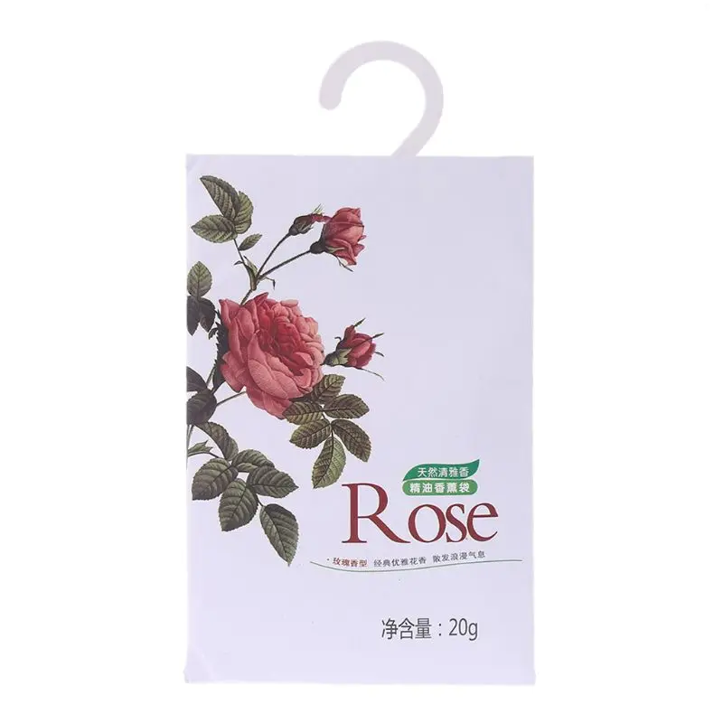 Rose 1 мешок пакетики ароматизированный подвесной ароматизатор сумки шкаф для одежды ящик автомобиля освежитель воздуха для дома и офиса 6 стилей - Цвет: Rose