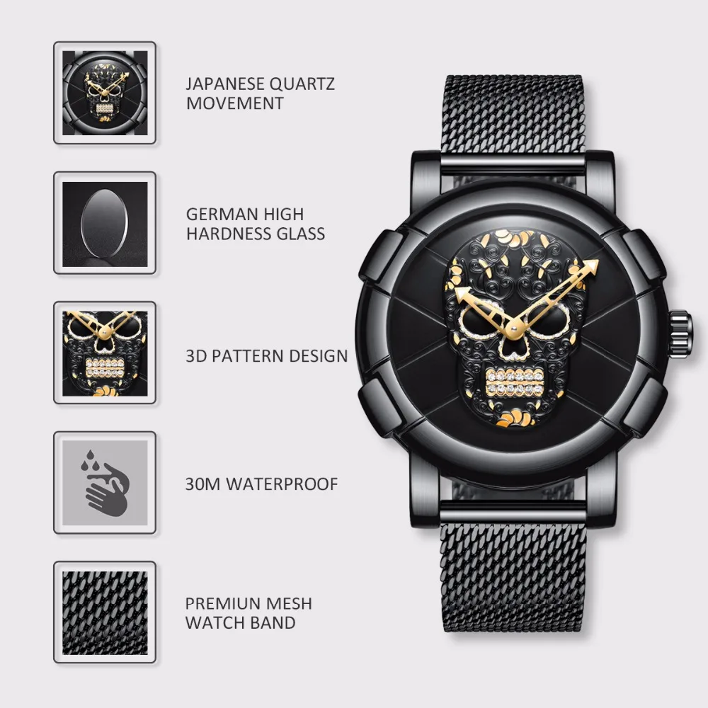 GIMTO Мужские часы Модные Роскошные водонепроницаемые брендовые аналоговые